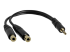 StarTech.com 6 in. 3.5mm Audio Splitter Cable - Vänster vinkel